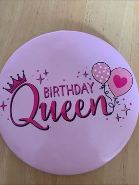 Birthday Queen Pink Party Pin- Party Supplies